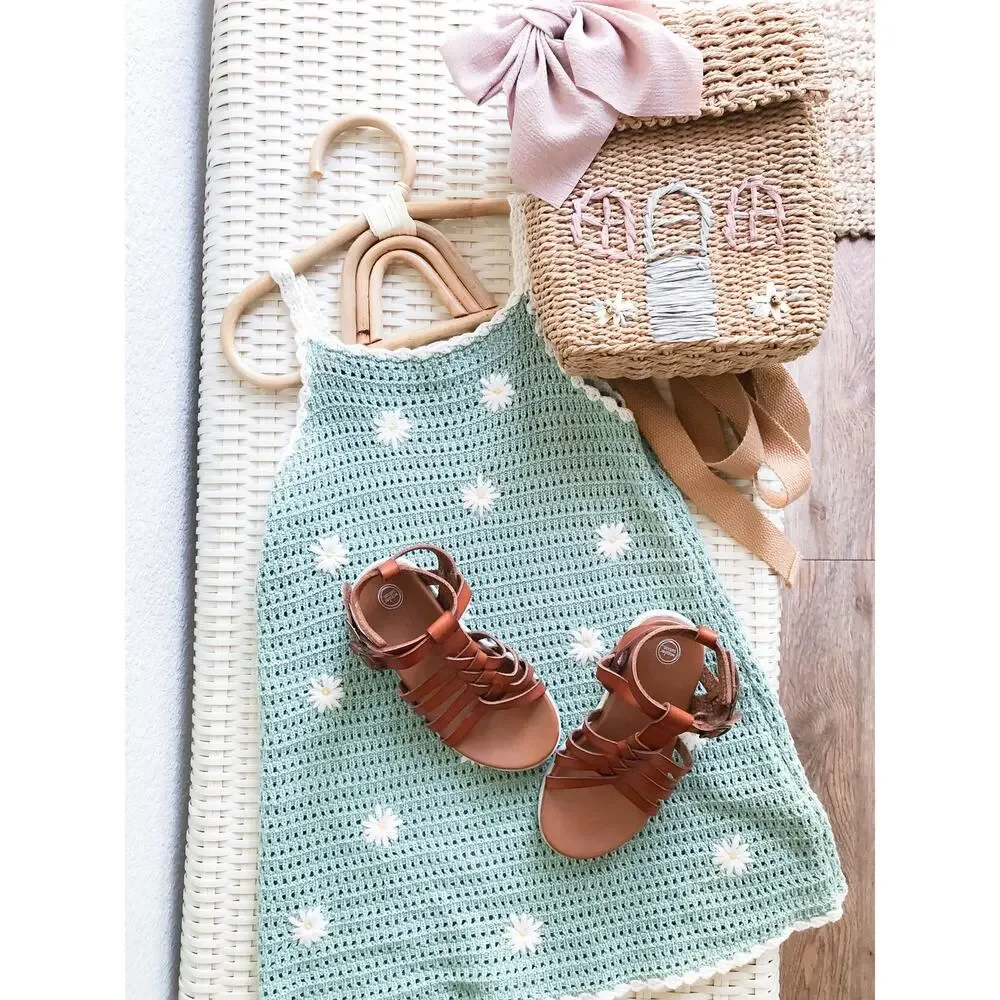 Our Next Adventure Braided Caged Ankle Strap Sandals